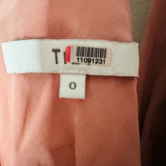 TIBI Women's Light Pink 100% Silk Ruffle Sleeveless Wide Leg Jumpsuit Size 0 - Picture 7 of 13